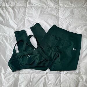 Women's Green Sports Bra